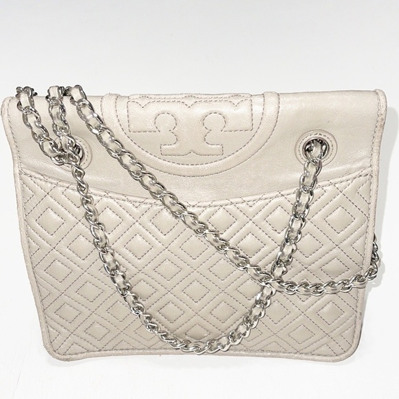 Tory Burch Fieming Leather Crossbody Handbag - Picture 1 of 16
